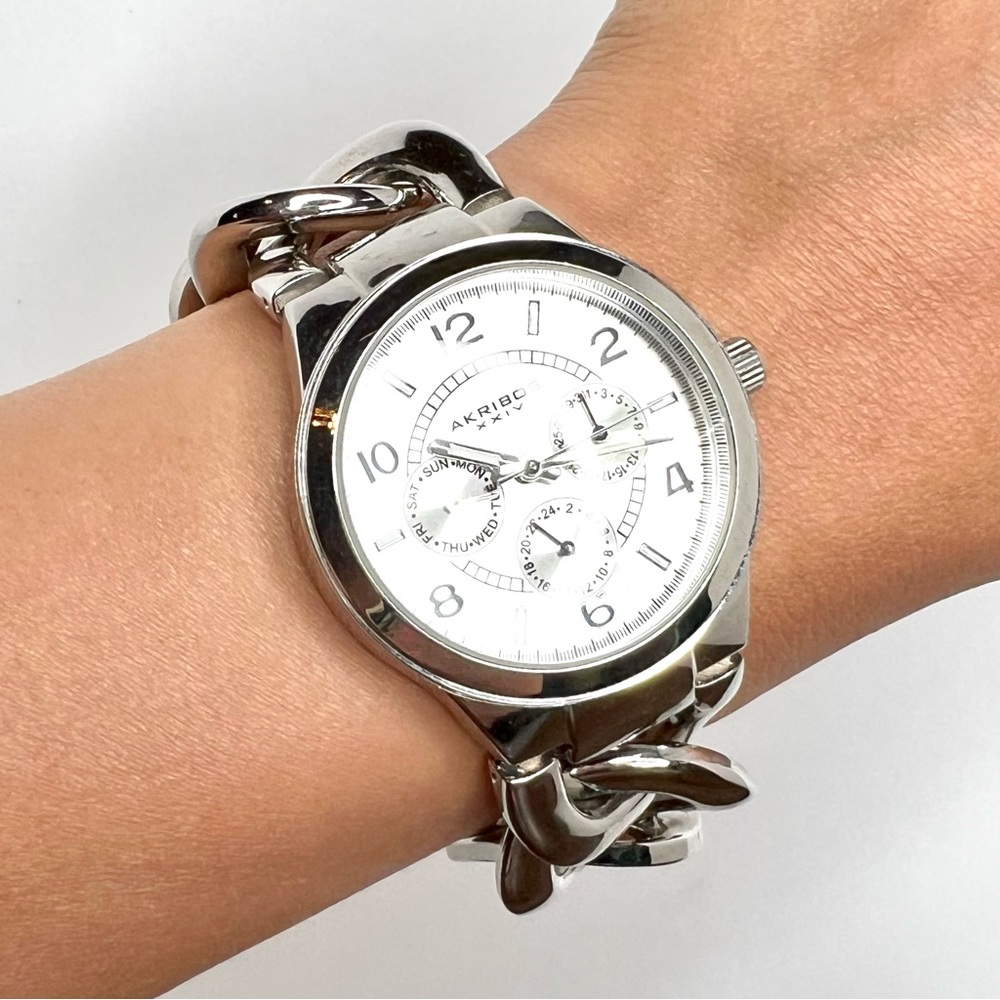 Akribos XXIV Silver Watch